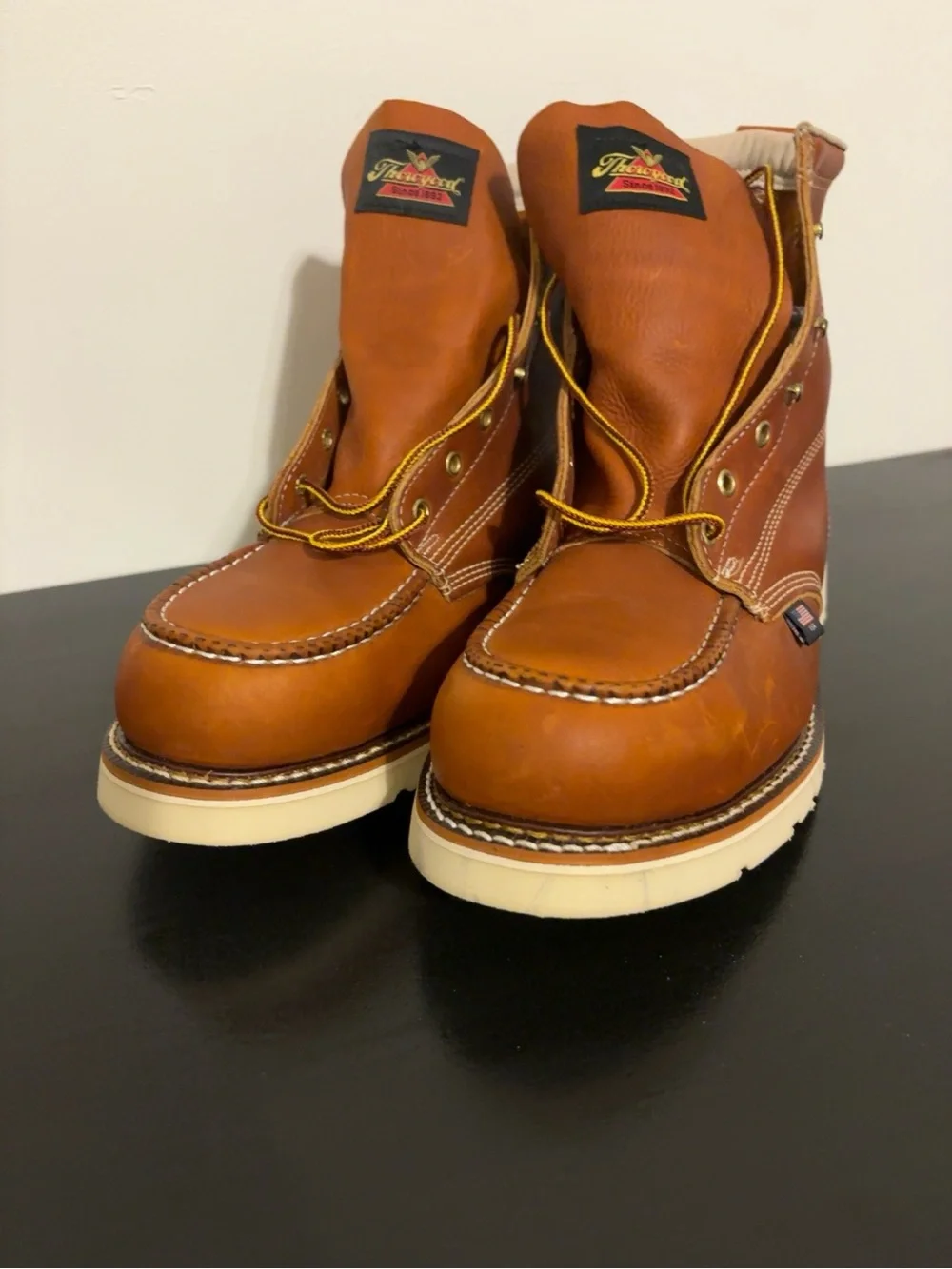 Thorogood 804-4200 6” Moc Toe Steel Toe Work Boots Safety Brown USA 13 EE NWOB
